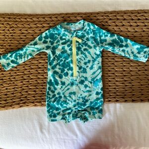 Cat & Jack Teal and Yellow Kids Swimwear